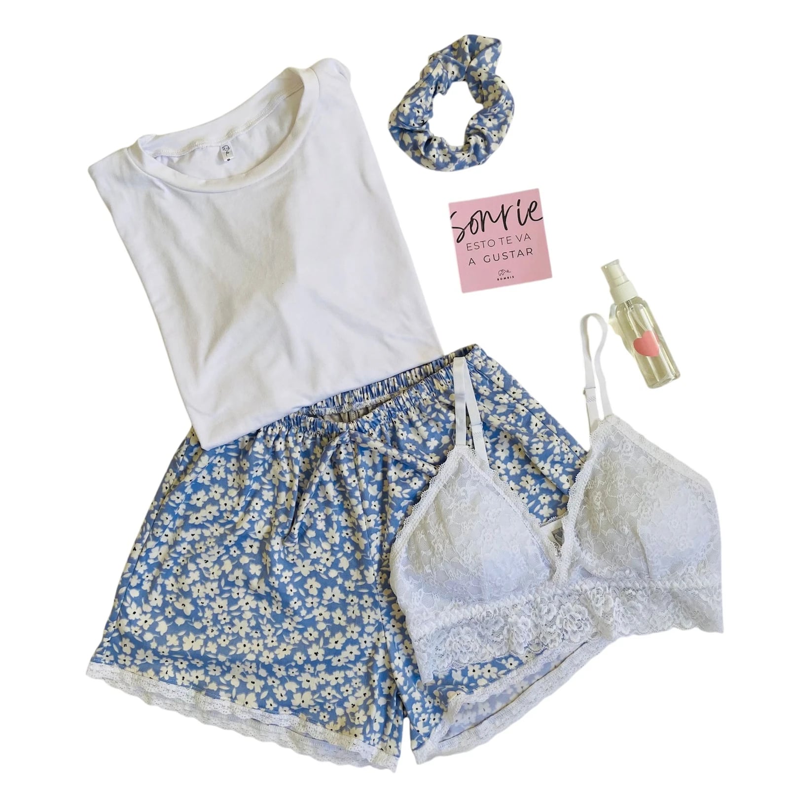 Pijama FLOWER Short + Reme + Top