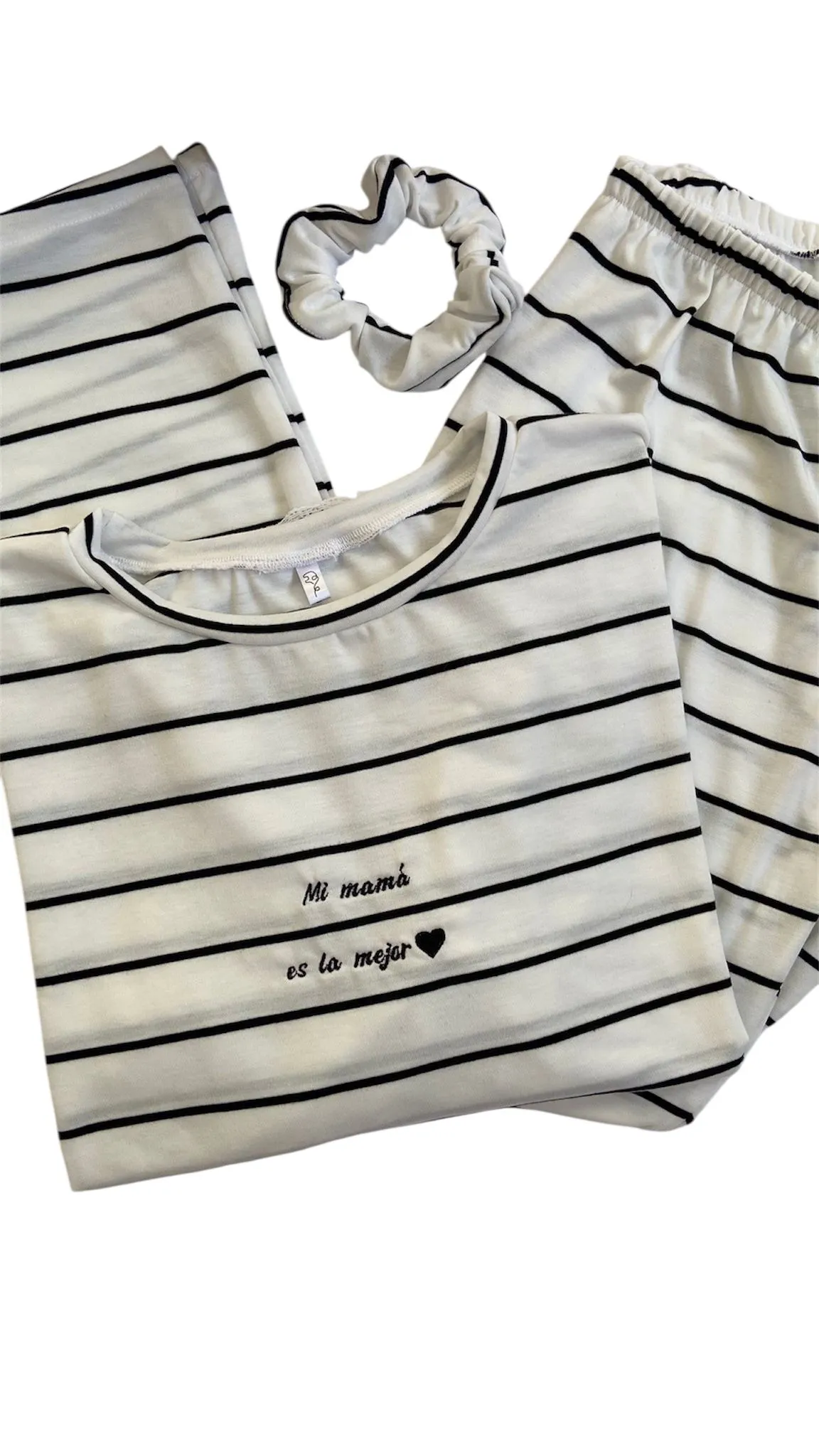 Pijama LINEA BORDADO - MAMA - Pantalón + Reme