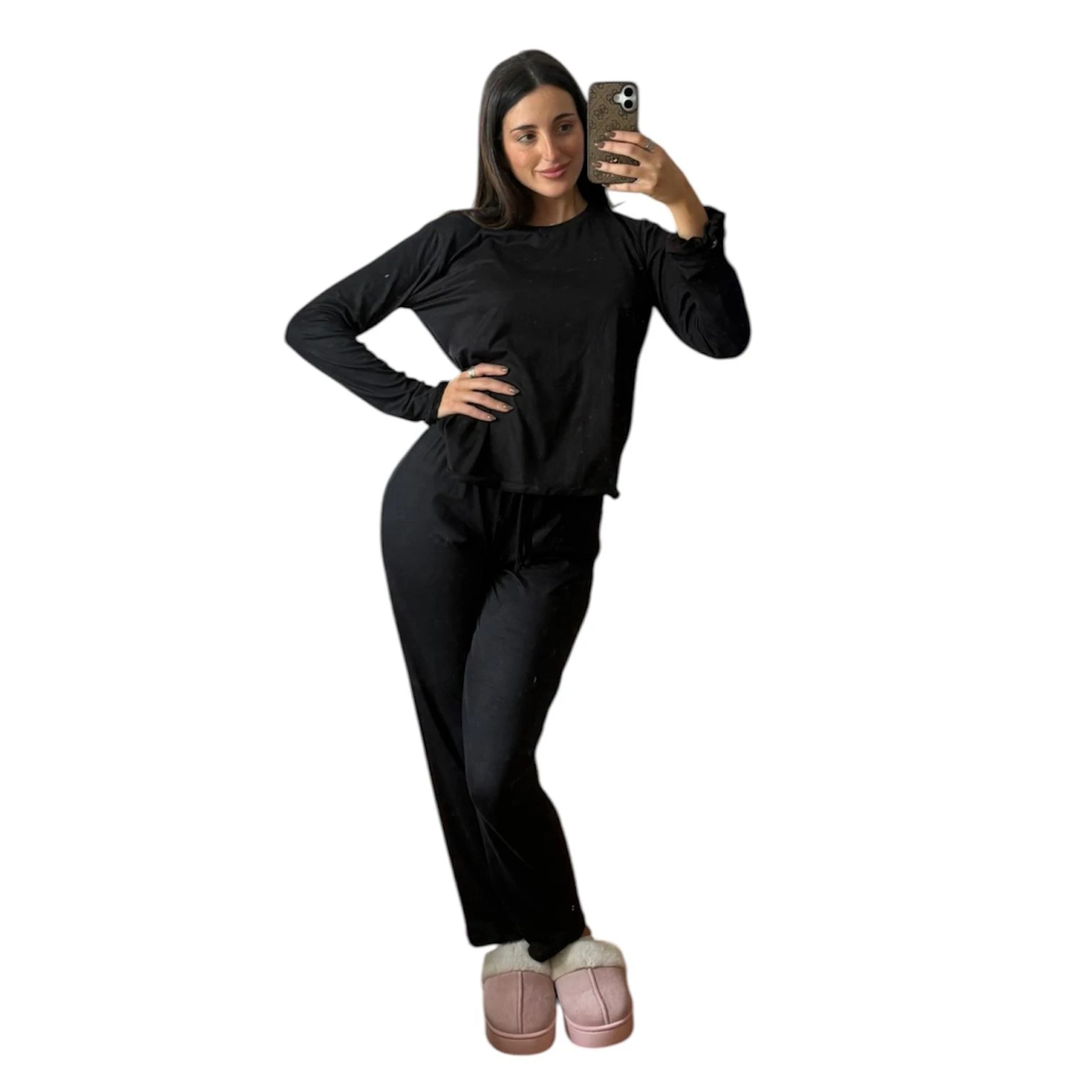 COMBO MAMÁ 5 - PIJAMA TOTAL BLACK + PANTUS CORDE