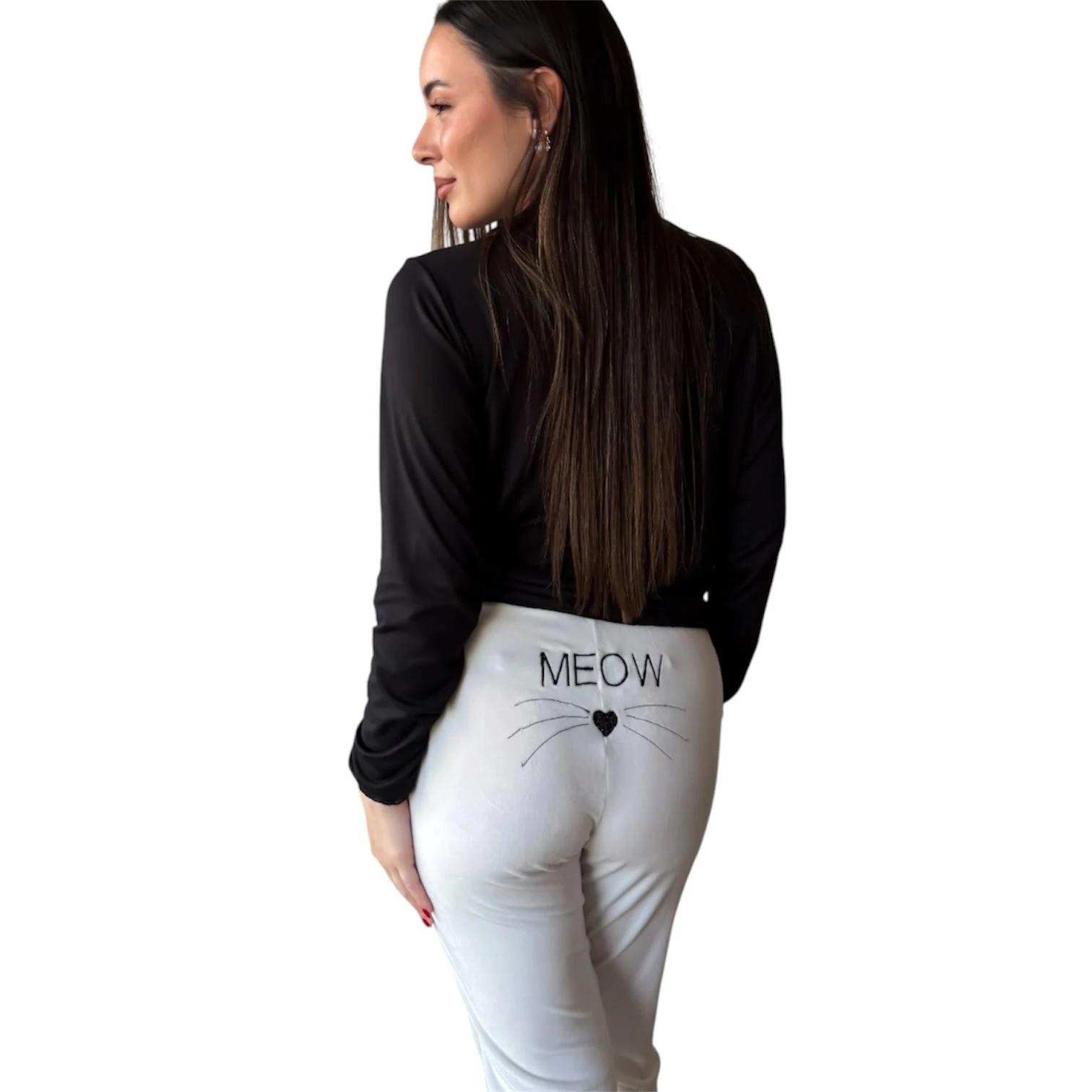 Pijama MEOW Bordado Pantalón + Reme.