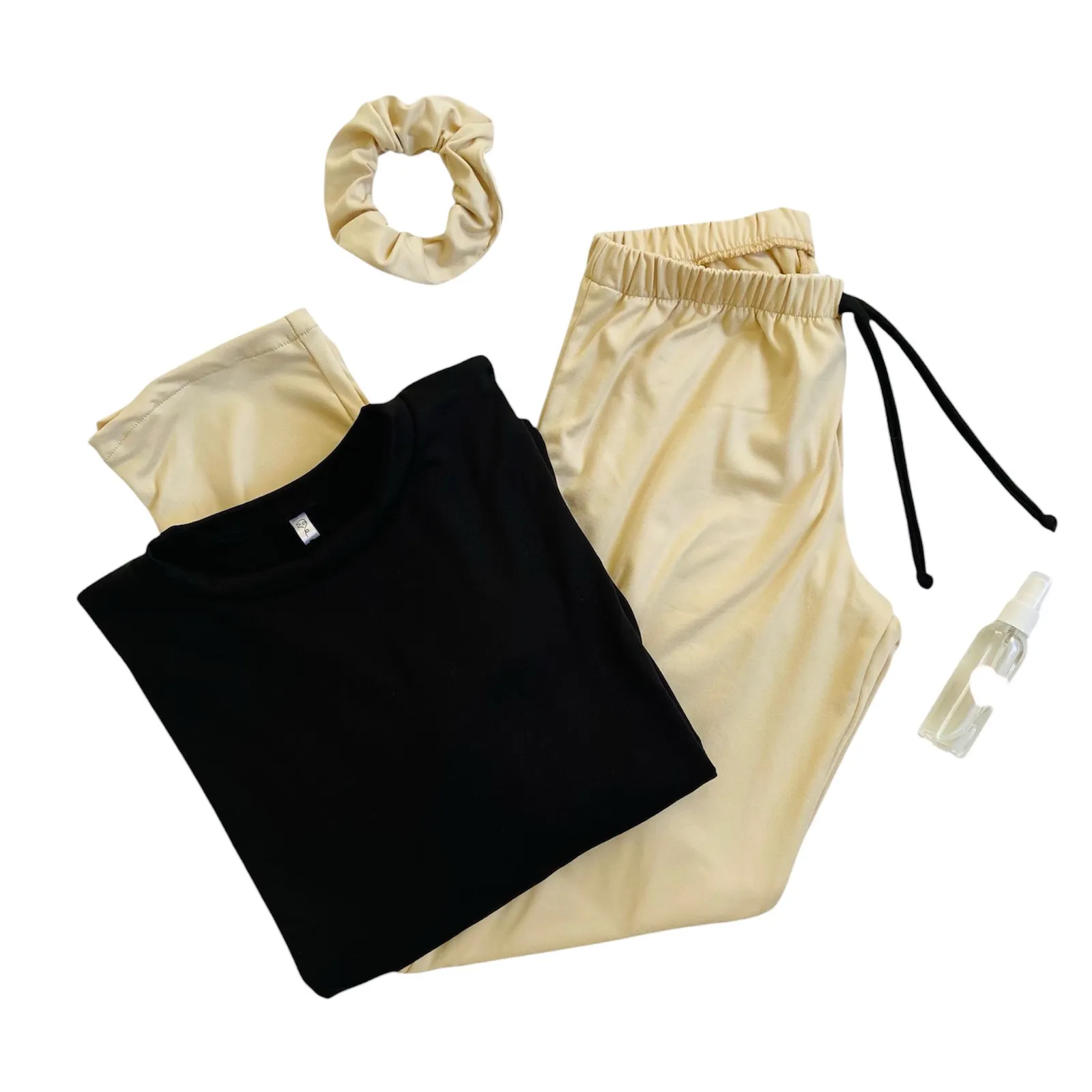 Pijama Alma Pantalón CAMEL + Reme NEGRA