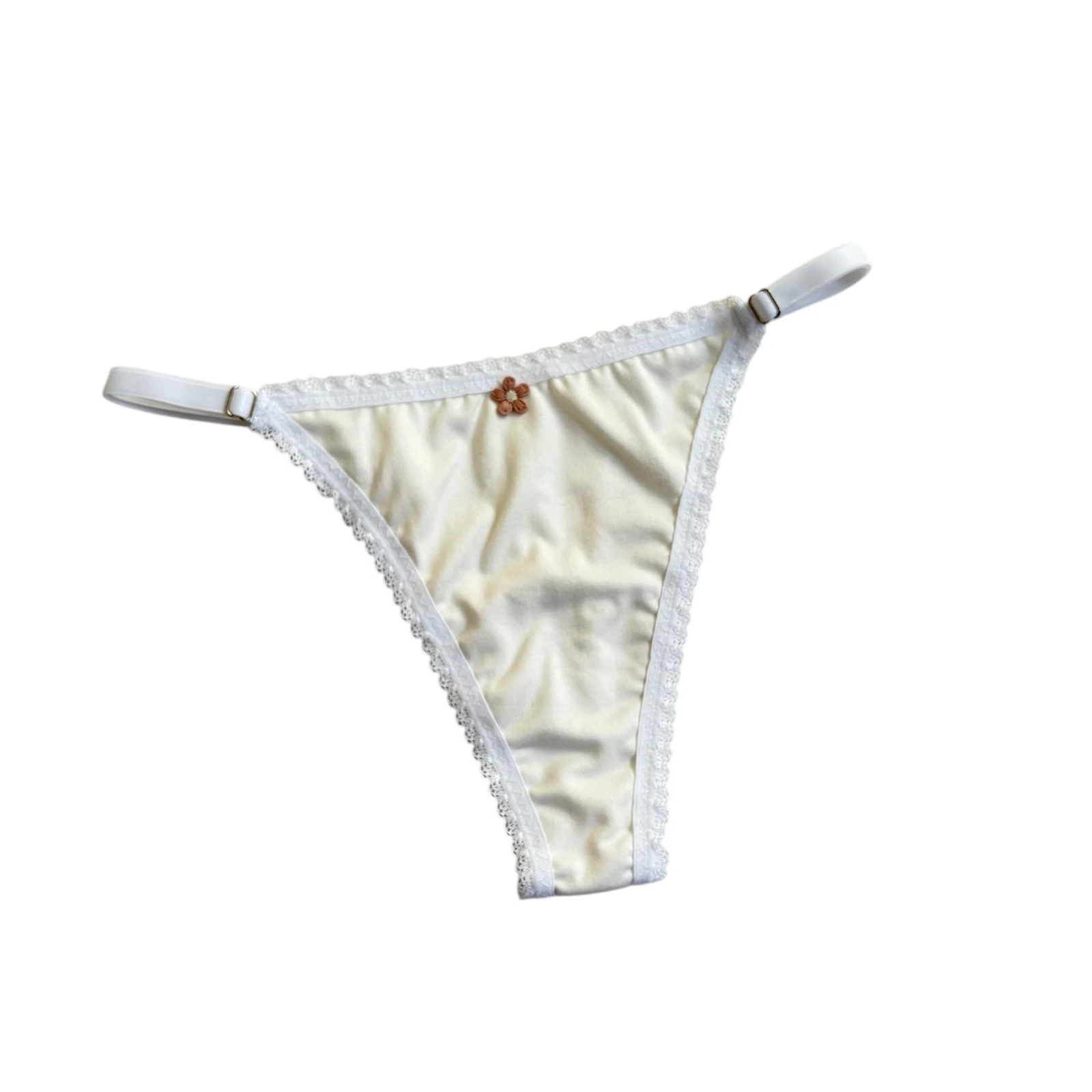 TANGUITA Ajustable Blanca con detalle Flor