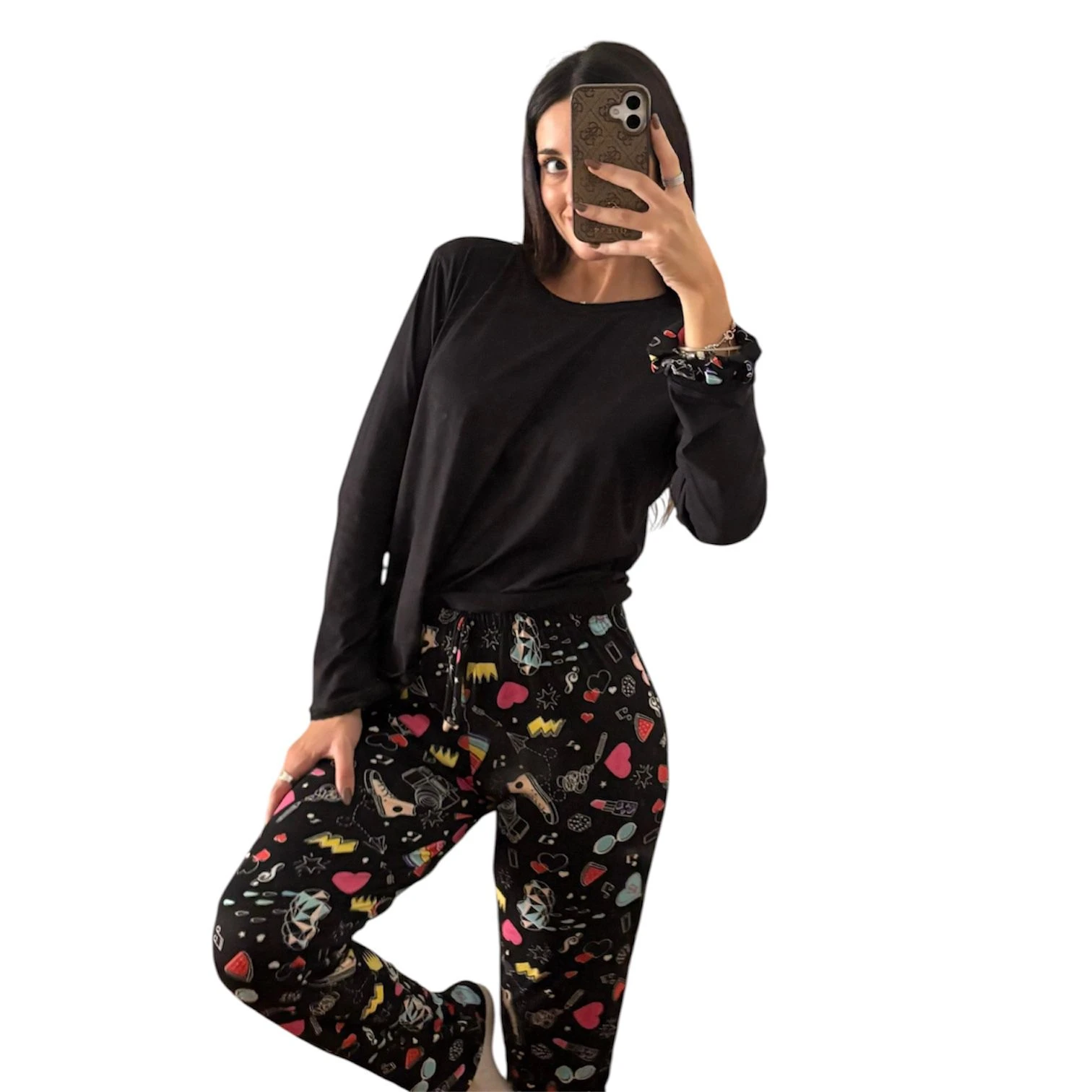 Pijama RAINBOW Pantaón + Reme Negra