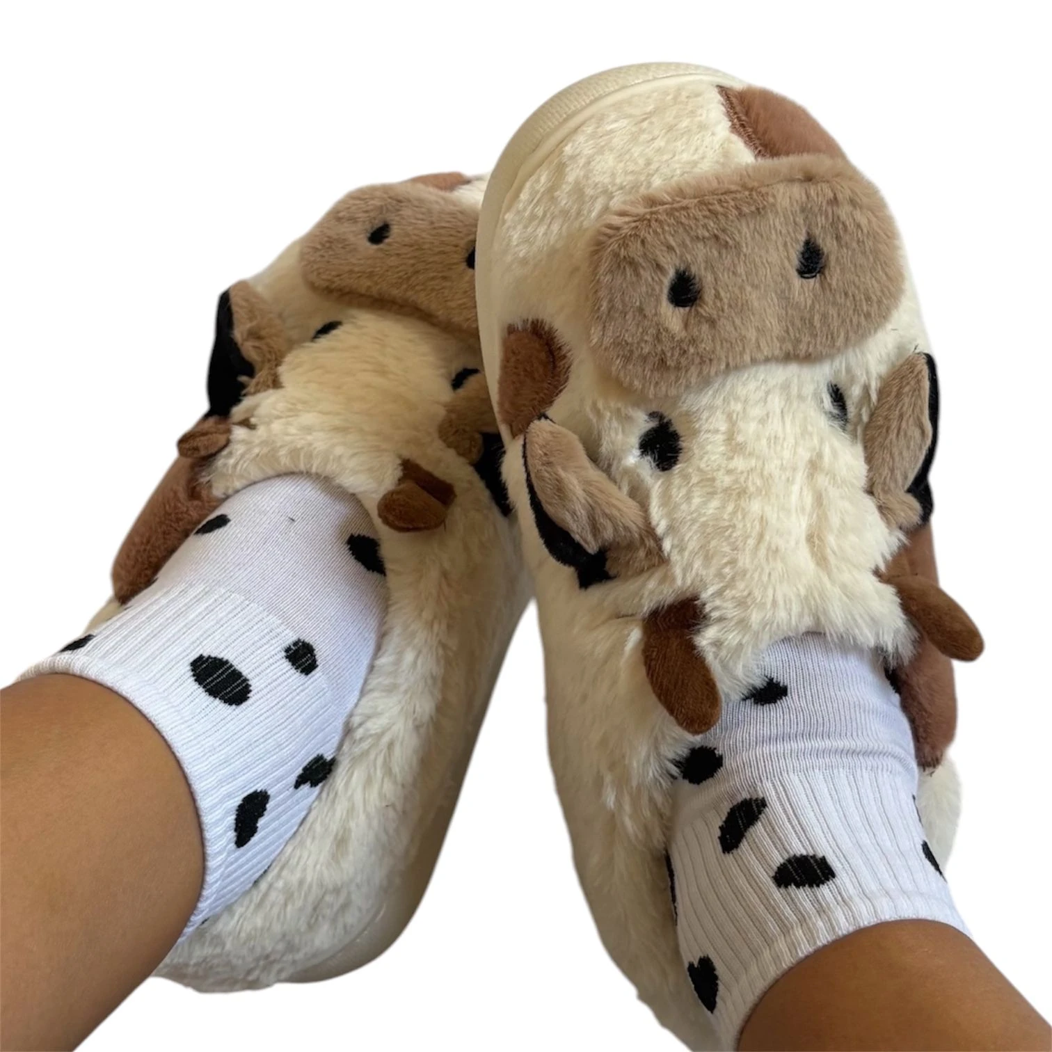 Pantus cerrada VAQUITA - Camel + Medias de REGALO