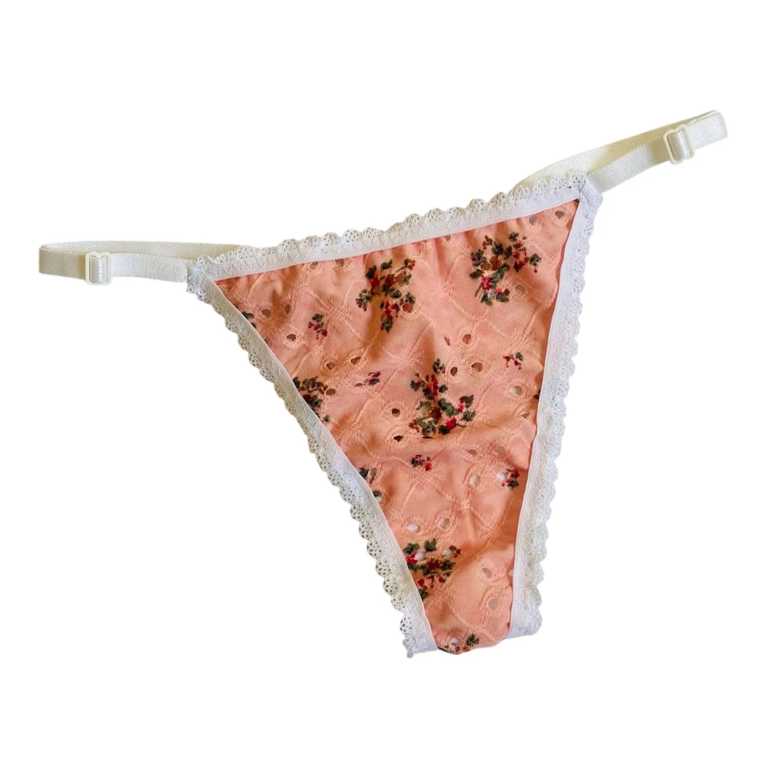TANGUITAS Ajustable Broderie Flores Rosa