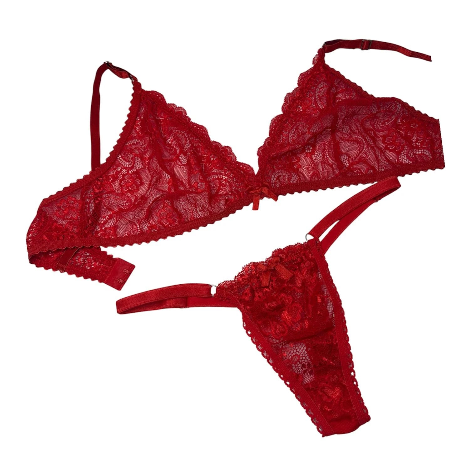 Conjunto Encaje Rojo