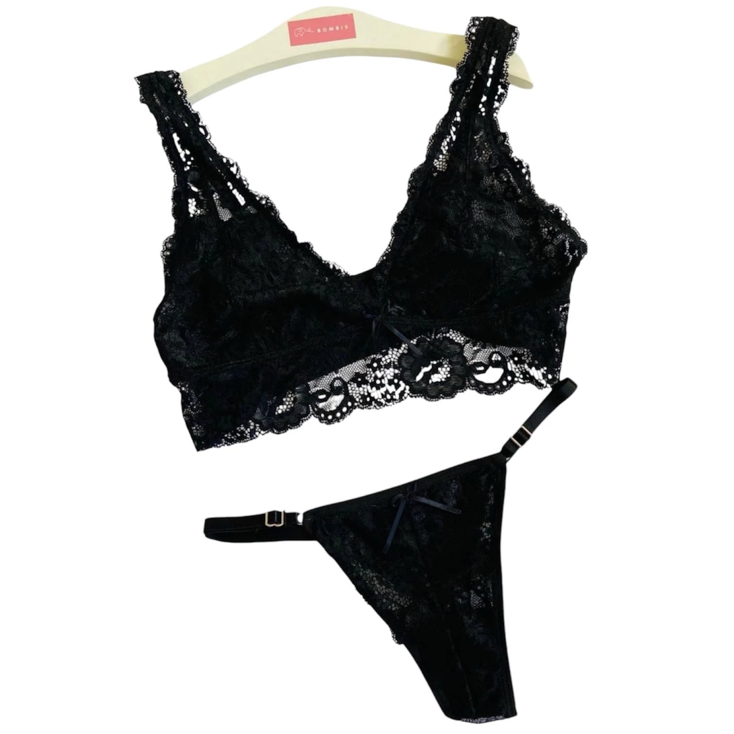 Conjunto LUNA en Encaje Negro